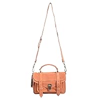 Women's Peach Suede Leather Handbag Shoulder Bag