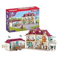 HORSE CLUB — Lakeside Country House and Stable Horse Play Set, 192 Piece Detailed Doll House and Horse Toy Accessories for Girls and Boys Ages 5+