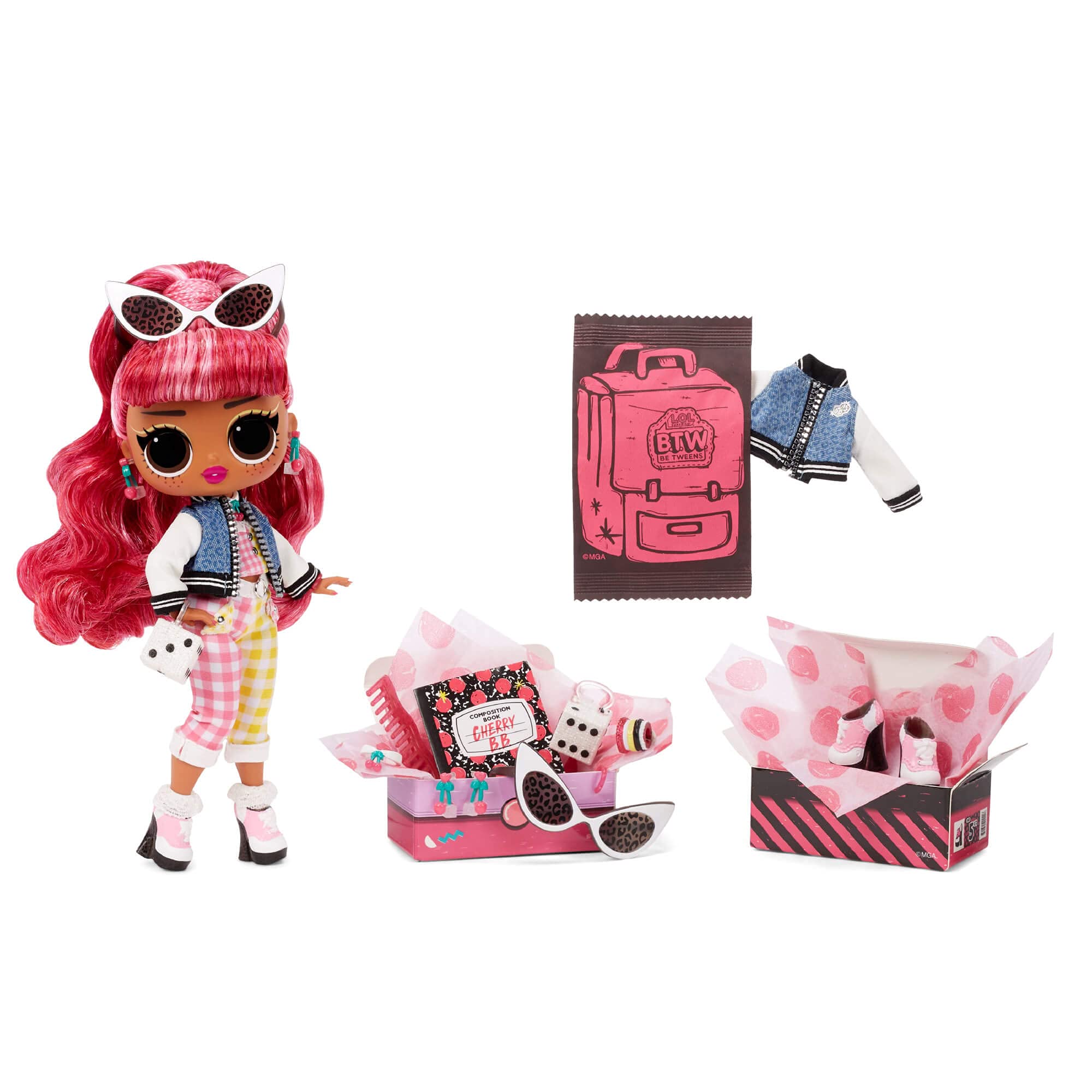 LOL Surprise Tweens Cherry BB Fashion Doll with 15 Surprises, Pink Hair, Including Stylish Outfit and Accessories with Reusable Bedroom Playset - Gift for Kids, Toys for Girls Boys Ages 4 5 6 7+ Years