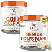 Genius Cognitive & Sleep Support Bundle: Lions Mane + Sleep AID