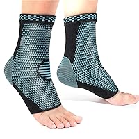 Ankle Brace Set of 2, Foot Supports Compression Ankle Sleeve for Men & Women, Arch Support Socks, for Swelling, Plantar Fasciitis, Pain, Sprain Recovery, Tendonitis, Sports Protection(L)