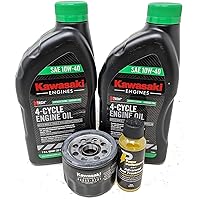 Oil Change Kit for Kawasaki 49065-0721 and Fuel Treatment (10W-40, 49065-0721)