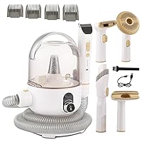 Pet Grooming Vacuum, 5 in 1 Dog Grooming Kit with 3 Suction Mode and Large Capacity Dust Cup, 12000Pa Strong Dog Hair Vacuum for Shedding Grooming and Pet Vacuum