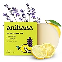 ANIHANA Conditioner Bar | Lavender and Lemon - Softening & Moisturizing Conditioner for Fine & Oily Hair - 2.1 oz