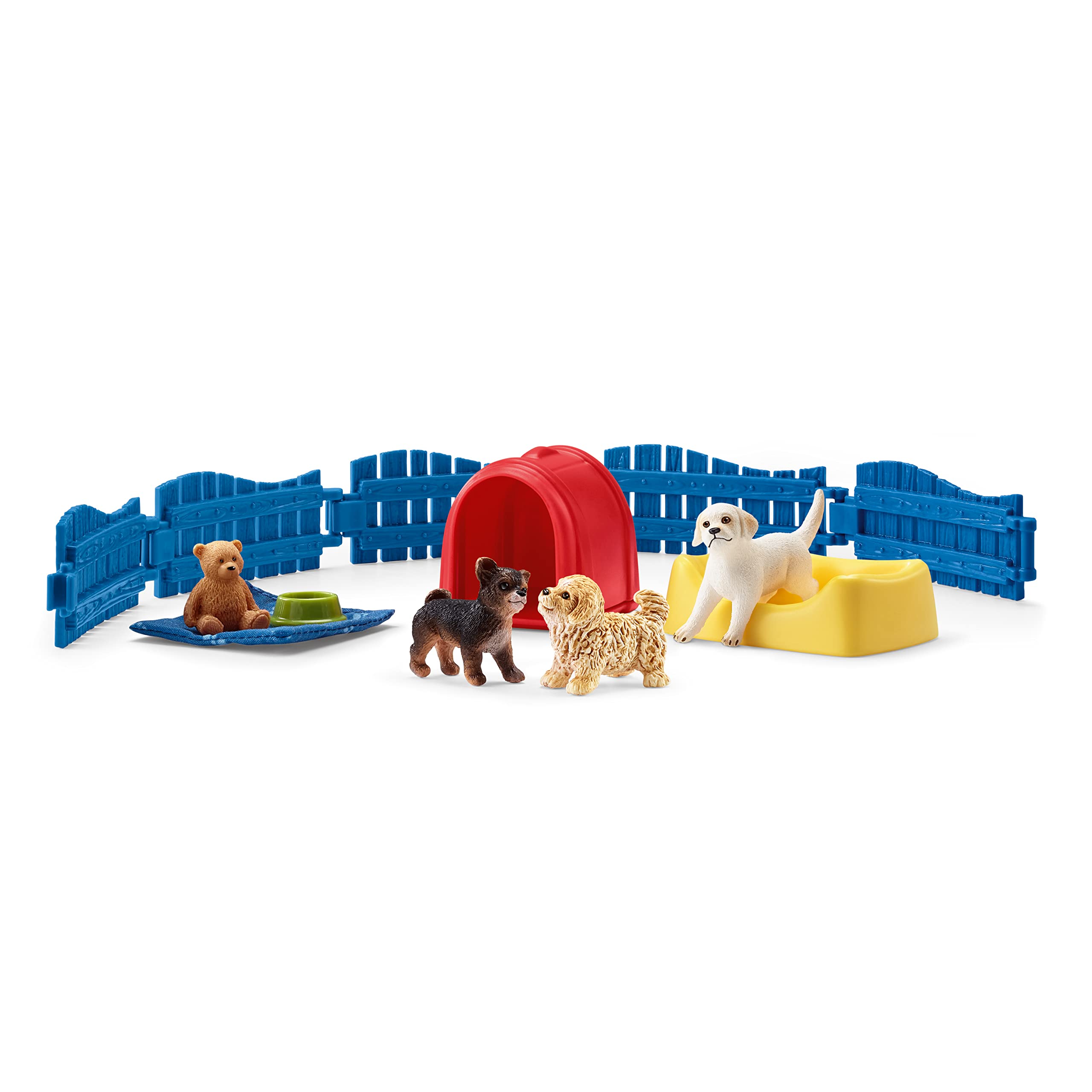 Schleich Farm World, Animal Toys for Boys and Girls Ages 3-8, 13-Piece Playset, Puppy Pen