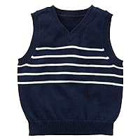 Carter's Little Boys' Sweater Vest - Navy Stripe, 2T