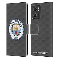 Head Case Designs Officially Licensed Manchester City Man City FC Home Goalkeeper 2020/21 Badge Kit Leather Book Wallet Case Cover Compatible with Motorola Moto Edge 40