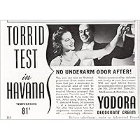 1940 Yodora Deoderant Cream: Torrid Test in Havana, Yodora Print Ad