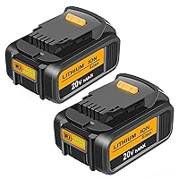 2Pack 8.0Ah Lithium-Ion Replacement Battery for Dewalt 20V Battery Lithium Max XR DCB200 DCB201 DCB203 DCB204 DCB206 DCB181 DCB180 Cordless Power Tools