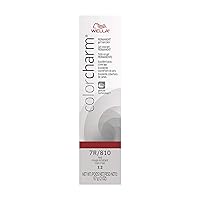 WELLA colorcharm Permanent Gel, Hair Color for Gray Coverage, 7R Red