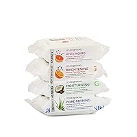SpaScriptions Makeup Cleansing Wipes 30 CT, Variety 4 pack, 120 Count Total