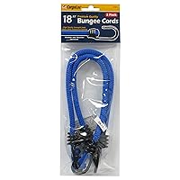 CargoLoc 62321 Bungee Cords with High Tensile Steel Hooks, 18-Inch, Blue, 2-Piece