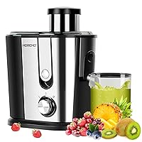 Juicer Machines, 600W Juicer with 3'' Wide Mouth for Vegetable and Fruit, Stainless Steel Centrifugal Juice Extractor Easy to Clean, Anti-drip, BPA-Free