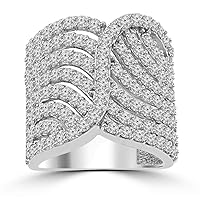 2.65 ct Ladies Round Cut Diamond Designer Cocktail Ring G Color SI-1 Clarity in Platinum