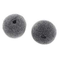 Sofia Co., Ltd. H-98-A Accessory Parts Flocking Beads, Approx. 0.4 inches (10 mm), Gray Balls, 2 Pieces