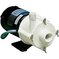 Little Giant 115 Volt, 1/25 HP, 510 GPH 2-MD-SC Semi-Corrosive Chemical Magnetic Drive Pump, 6-Foot Cord with Plug, Black/white, 580503