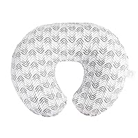 Boppy Nursing Pillow Original Support, Gray Cable Stitches, Ergonomic Nursing Essentials for Bottle and Breastfeeding, Firm Fiber Fill, with Removable Nursing Pillow Cover, Machine Washable