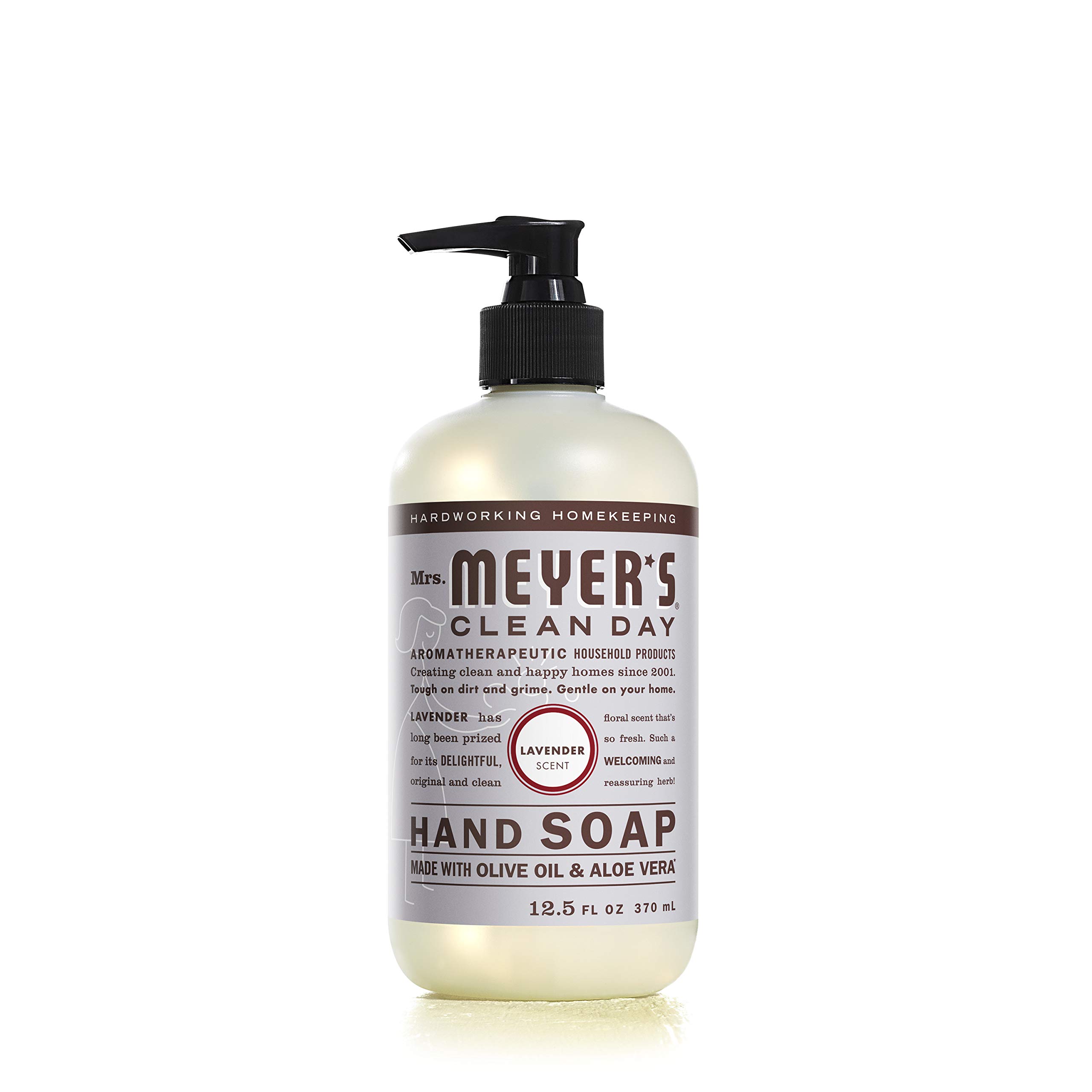 Mrs. Meyer's Clean Day Liquid Hand Soap Bottle, Lavender, 12.5 Fl Oz (Pack of 6)