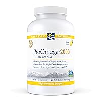 ProOmega 2000, Lemon Flavor - 120 Soft Gels - 2150 mg Omega-3 - Ultra High-Potency Fish Oil - EPA & DHA - Promotes Brain, Eye, Heart, & Immune Health - Non-GMO - 60 Servings