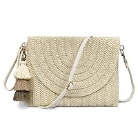 Straw Clutch Purse Women Crossbody Bag Summer Beach Shoulder Bags Envelope Wallet Handbags