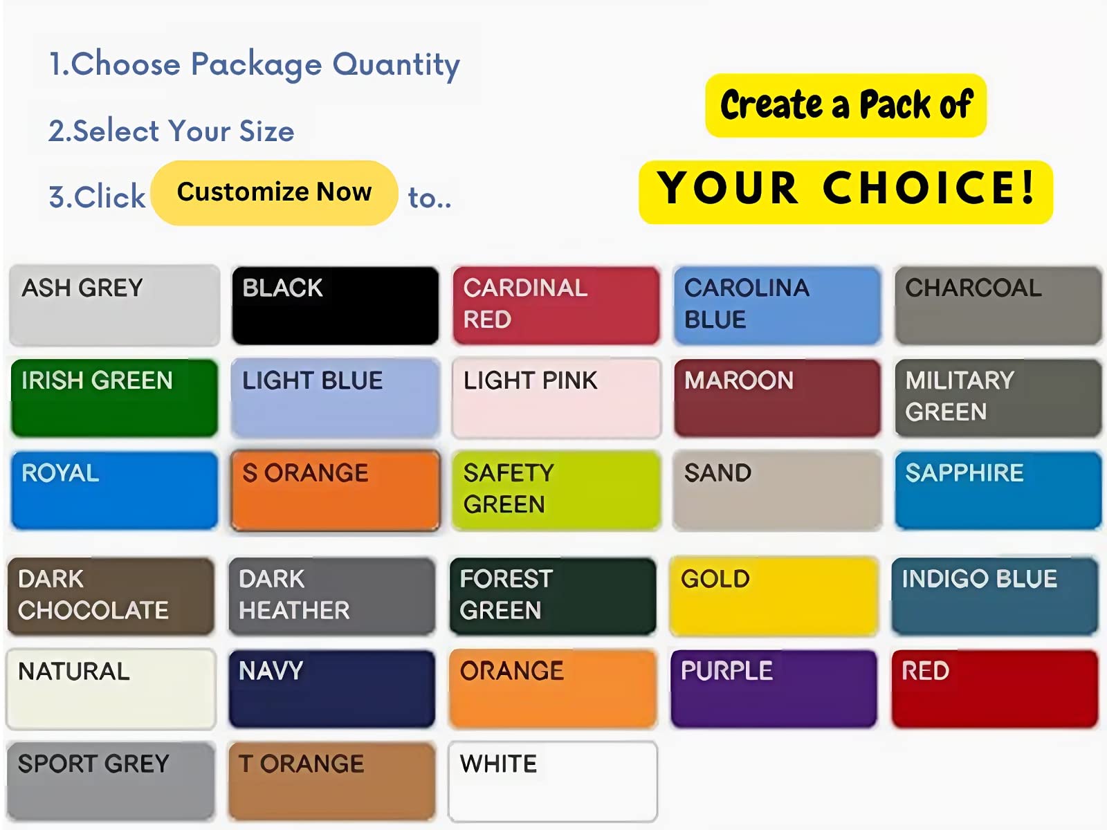 Gildan Brands Men's Heavy Cotton Long Sleeve T-Shirt G240 Multipack-Bulk SETOF-1-Large Make Your Own Color Set! Multicolor