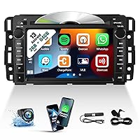 [2+64G] 8-Core Android 13 Car Stereo DVD Player for GMC Sierra Yukon Chevrolet Buick Chevy Silverado with Carplay&Android Auto,7” Car Radio with GPS WiFi 4G Bluetooth FM/AM/RDS EQ/DSP+Voice Assistant