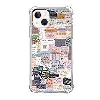 Bible Verses Aesthetic Case Compatible with iPhone 14 Plus, Cute Indie Christian Postive Quotes Case for iPhone 14 Plus for Teens Men and Women, Trendy Cool TPU Bumper Phone Case Cover