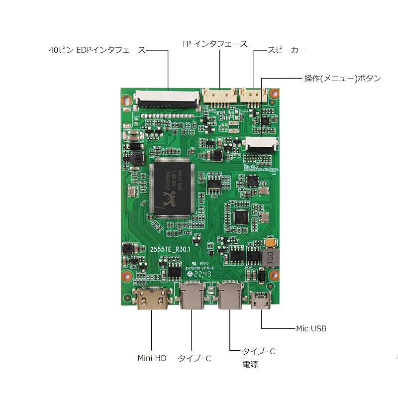 VSDISPLAY IPS Écran LCD 12,6 NV126B5M-N41 eDP 1920X515 avec USB