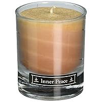 Feng Shui Elements Palm Wax Candle Earth/Inner Peace, 2.5 Oz, Red
