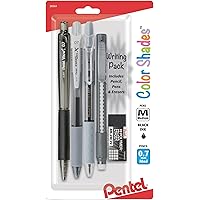 Pentel Color Shades Writing Pack - Black (BLBKALZBPA)
