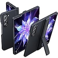 TORRAS Armor Stand Galaxy Z Fold 5 Case, [MIL-Grade Hinge Protection] [Invisible Kickstand for Full Screen Viewing], Matte Hard Case Slim Protective Designed for Samsung Galaxy Z Fold 5 Case, Black