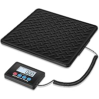 Fuzion Shipping Scale, 440lbs x 10g High Accuracy Digital Postal Scale, Durable Alloy Steel Platform, Heavy Duty Scale for Packages, Postage, Luggage, Battery and AC Adapter Powered