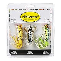 Triple Threat Fishing Lure 3-Pack - Includes Jitterbug Lures and Hula Popper Lures
