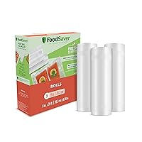 Vacuum Sealer Bags, Rolls for Custom Fit Airtight Food Storage and Sous Vide, 8