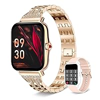 Iaret Smart Watch for Women, Call Receive/Dial Smartwatch for Android iOS Phones, Waterproof Activity Fitness Tracker with Full Touch Color Screen Heart Rate Sleep Monitor Pedometer, Gifts for Women