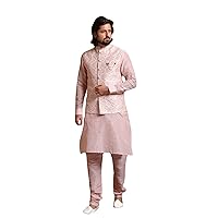 Indian Royal Designer Groomsmen Festival Wedding Traditional Jodhpuri Kurta Pyjama With Nehru Jacket for Men