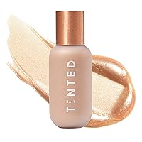 Live Tinted Hueglow Liquid Highlighter Drops in Golden Hour, Soft Gold Color: Serum-infused Highlighter for Face and Body, Hydrating Lit-from-within Glow, 1.7fl oz / 50mL