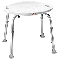 Carex Adjustable Shower Stool, Shower Chair for Inside Shower, Bath and Shower Seat – Aluminum Bath Seat - Shower Chair with Handle, 300lb Weight Capacity