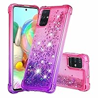 Case for Moto G Stylus 5G,Gradient Bling Sparkle Moving Glitter Quicksand Crystal Phone Case with Anti-Fall Angle for Motorola Moto G Stylus 5G (2021) 6.80 Inch(Pink/Purple)