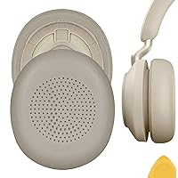 Geekria QuickFit Replacement Ear Pads for Jabra Evolve2 65 UC, Evolve2 65 MS, Evolve2 40 UC, Evolve2 40 MS, Elite 45h Headphones Ear Cushions, Headset Earpads, Ear Cups Cover Repair Parts (Beige)