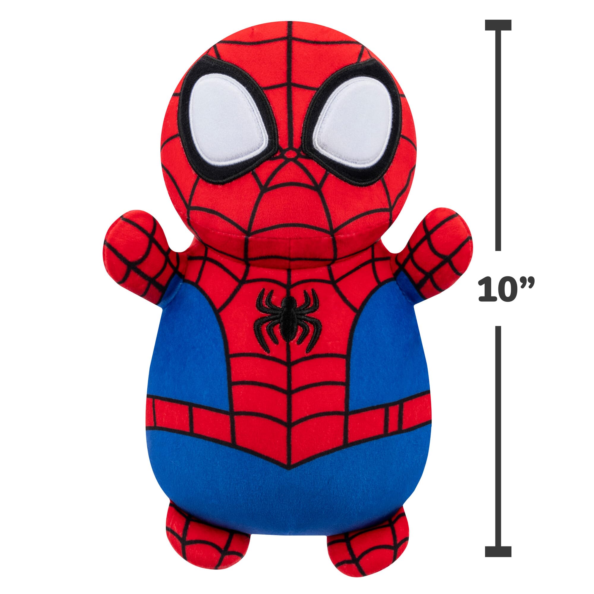 Squishmallows Original Marvel Spidey and His Amazing Friends 10-Inch Spidey HugMees - Medium-Sized Ultrasoft Official Jazwares Plush