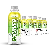 RECOVER 180 Organic Hydration Sports Drink, No Sugar Added, 15 Calorie Sports Beverage, Organic Flavors With Vitamins, Potassium-Packed Electrolytes (16.9 Fl Oz, Lemon Lime)