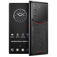 METAVERTU Web 3.0 Carbon Fiber 5G Phone, Unlocked Android Smartphone, Secure Encrypted, Double Systems, 64MP Camera, 144Hz AMOLED Curved Display, Dual SIM, Fast Charge (Glossy, 12G+512G)