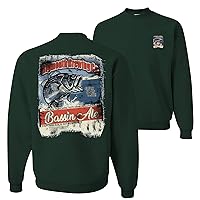 BigMouth Brewing Co Fish Lovers FRONT AND BACK Mens Crew Neck