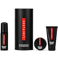 Limitless Premium Tattoo Aftercare Kit | Set of Three Pieces | Foam Cleanser | Tattoo Butter | Moisturize Lotion.