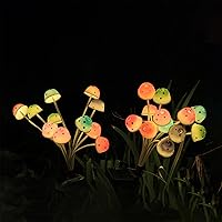Solar Garden Lights Waterproof Mushroom Shaped Pathway Lights for Out Patio Artifical Flower Lamp Decoration 2 Lighting Modes Powered by Updated Monocrystalline Solar Panel (2 Pack)