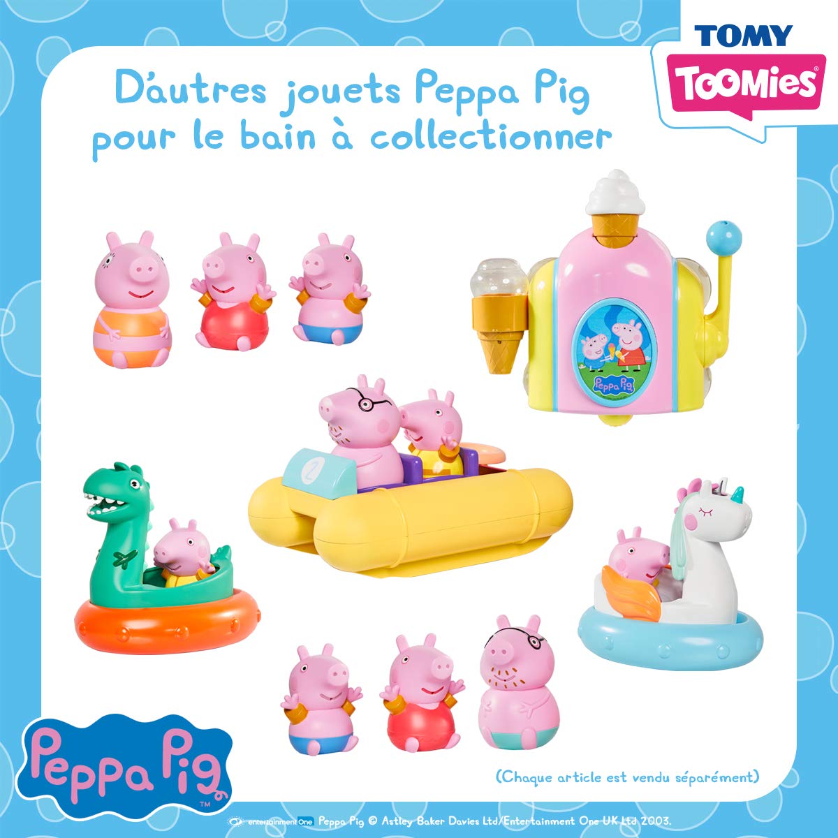 Toomies Tomy Peppa Pig Pull and Go Pedalo, Baby Bath Toys, Kids Bath Toys for Water Play, Fun Bath Accessories for Babies & Toddlers, Suitable for 18 Months, 2, 3 & 4 Year Olds