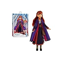 Disney Frozen Singing Anna Fashion Doll with Music Wearing A Purple Dress Inspired by 2, Toy for Kids 3 Years & Up