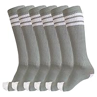 3 Pairs of juDanzy Knee High Boys or Girls Stripe Tube Socks for Soccer, Basketball, Uniform and Everyday Wear