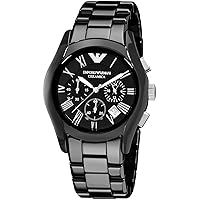 Emporio Armani AR1400 Ceramica Men's Watch, Black, Bracelet Type